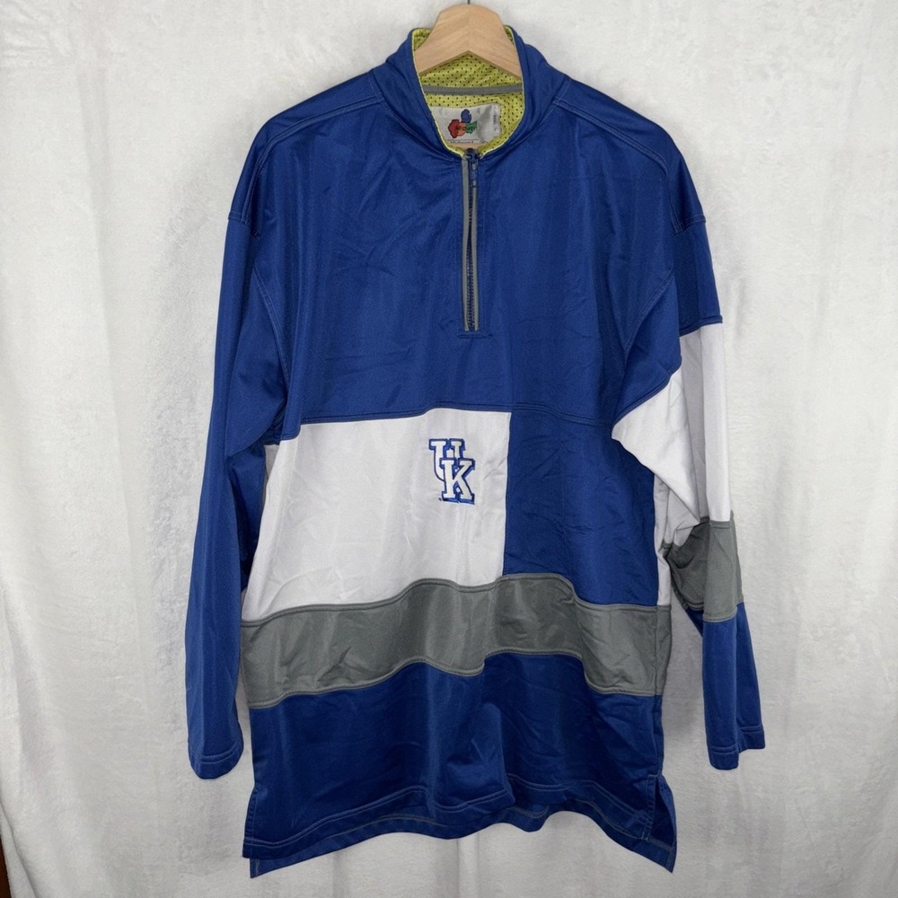 Vintage Midwest Embroidery Kentucky Wildcats Sweatshirt Jacket Sz XL 1/4 Zip